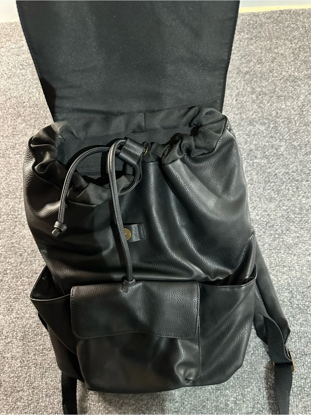 Universal Thread Goods Faux Leather Backpack - Sleek Everyday Bag